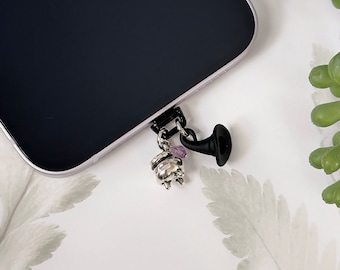 WEBEEDY Lot De 12 Breloques Anti-Poussière Type-C Cactus & Succulentes - Charmants Pendentifs Pour Port De Chargement Téléphone