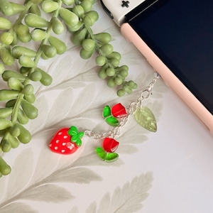 Strawberry Switch Charm: Cottagecore Dust Plug