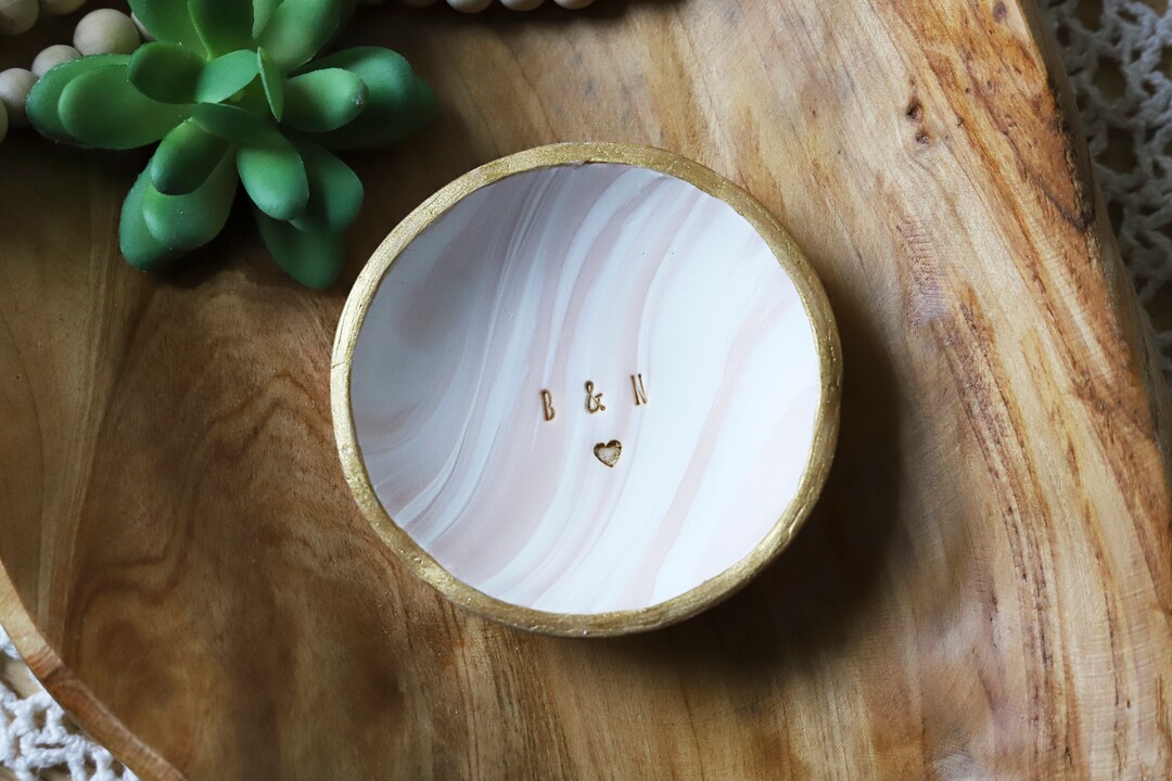 Marbled Ring Dish, Personalized Gift for Her, Bridesmaid Gift, Wedding