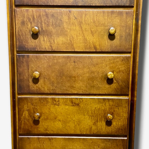 Antique Tiger Maple Chest of Drawers