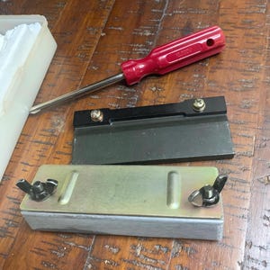 Well-Used Vintage M.E.W. Hot Foil Stamping Tool – Metal Type Holder & Case – Crafting, Leatherworking, Personalization