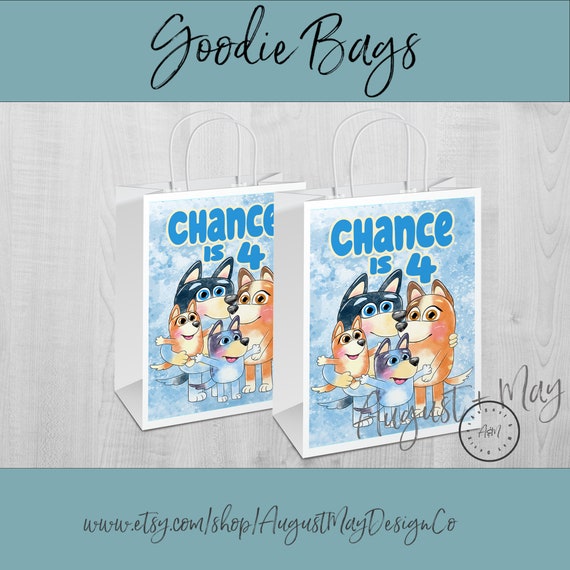 Bluey INSPIRED Custom Goodie Bags SETS OF 12 Party Favor | Etsy
