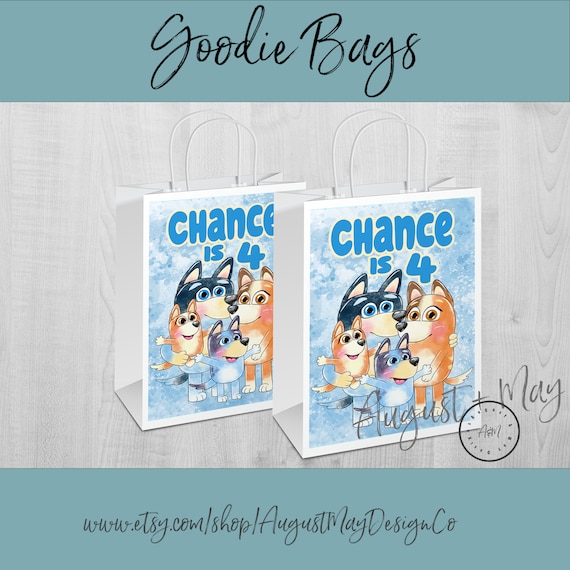 Printable Bluey INSPIRED Custom Goodie Bags SETS OF 12 Party Etsy