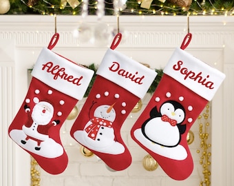 Calza Natalizia Con Lettera Personalizzata, Calza Rossa Di Alta QualitÃ - Foto 8