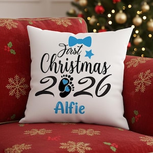 Personalised Family Christmas Cushion/ Xmas decor / Family Christmas Gift / Gift for Family / Throw Pillow Xmas Decoration