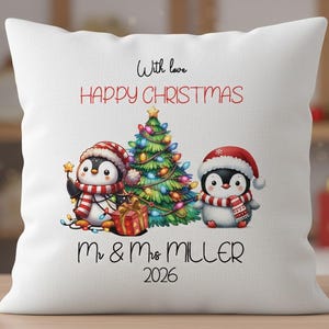 Personalised Christmas Cushion / Xmas decor / Christmas Gift for Couples / Xmas Home Decoration /Christmas Home Gift/ Gift for Him/Her