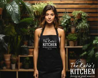 Delantal personalizado "Repostería con amor" Delantal de cocina Regalo para el Día de la Madre Delantal de chef personalizado para mamá