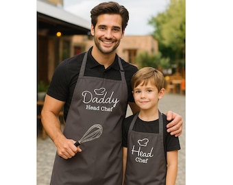 Grembiule Impermeabile Per Papà - Regalo Per Festa Del Papà, Compleanno O Natale - Nero, Con Tasche E Biglietto - 3