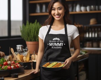 Delantal personalizado "Repostería con amor" Delantal de cocina Regalo para el Día de la Madre Delantal de chef personalizado para mamá