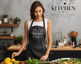 Delantal personalizado "Repostería con amor" Delantal de cocina Regalo para el Día de la Madre Delantal de chef personalizado para mamá