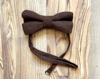 Linen handmade bow tie for boy