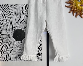 Handmade Linen Pants for Girls