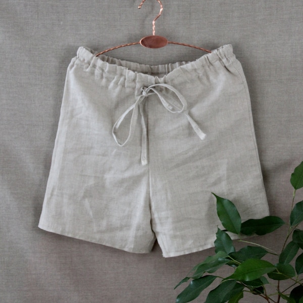 Short en lin vintage garçon | Short en lin confortable fait à la main pour tout-petit garçon