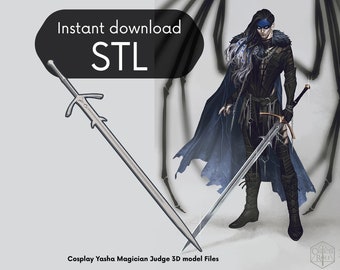 Papel crítico Yasha Sword Magician juez Archivo de impresión 3D