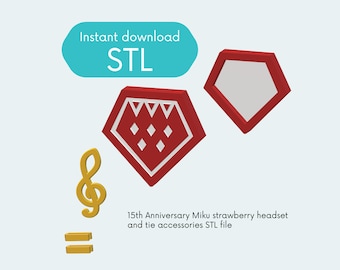 15周年記念 初音ミク ストロベリーヘッドセット＆ボウアクセサリー STL