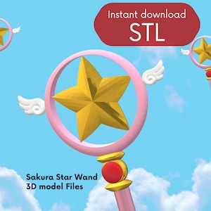 Accessoire de cosplay fichier Sakura Star Wand STL