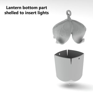 Puede incluir: Una parte inferior de linterna gris con una parte superior extra&iacute;ble, que permite la inserci&oacute;n de luces. La parte inferior tiene forma de flor con una punta puntiaguda.