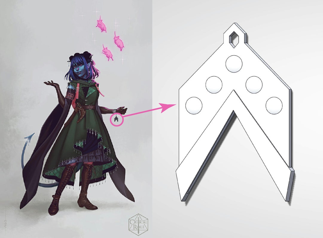 Jester Lavorre Holy Symbol Traveler Critical Role 3D Model Etsy