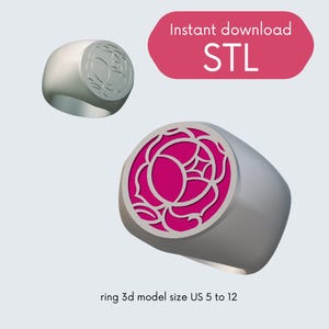 Utena Rose ring STL file
