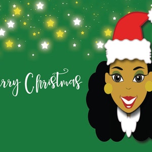 Biglietto d'auguri piatto di buon Natale / Cartolina di buon Natale / Biglietto d'auguri di Natale / Cartolina di Natale / Biglietto d'auguri stampabile