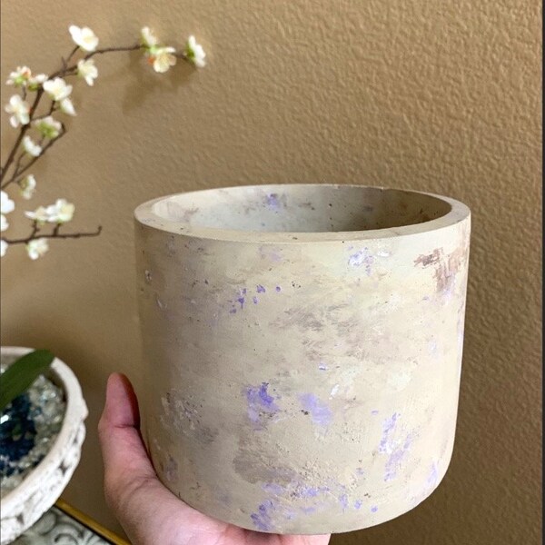 Large Round Concrete Planter, Mother's Day Gift, Concrete Pot, Cement Pot, Boho, Minimalist, Indoor Planter, Outdoor Planter