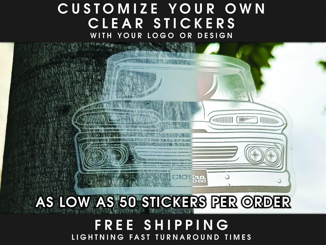 Custom Clear Vinyl Stickers: Waterproof Die Cut Logo Decals - Etsy