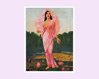 Padmini | Painting by Raja Ravi Varma| Indian Art | High-resolution | Large Size | Downloadable Digital Print