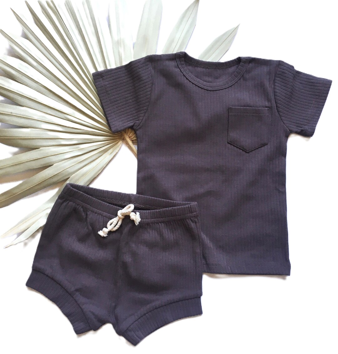 Babyhug Cotton Knit Half Sleeves Shirt & Shorts Set With Tropical Print - Green