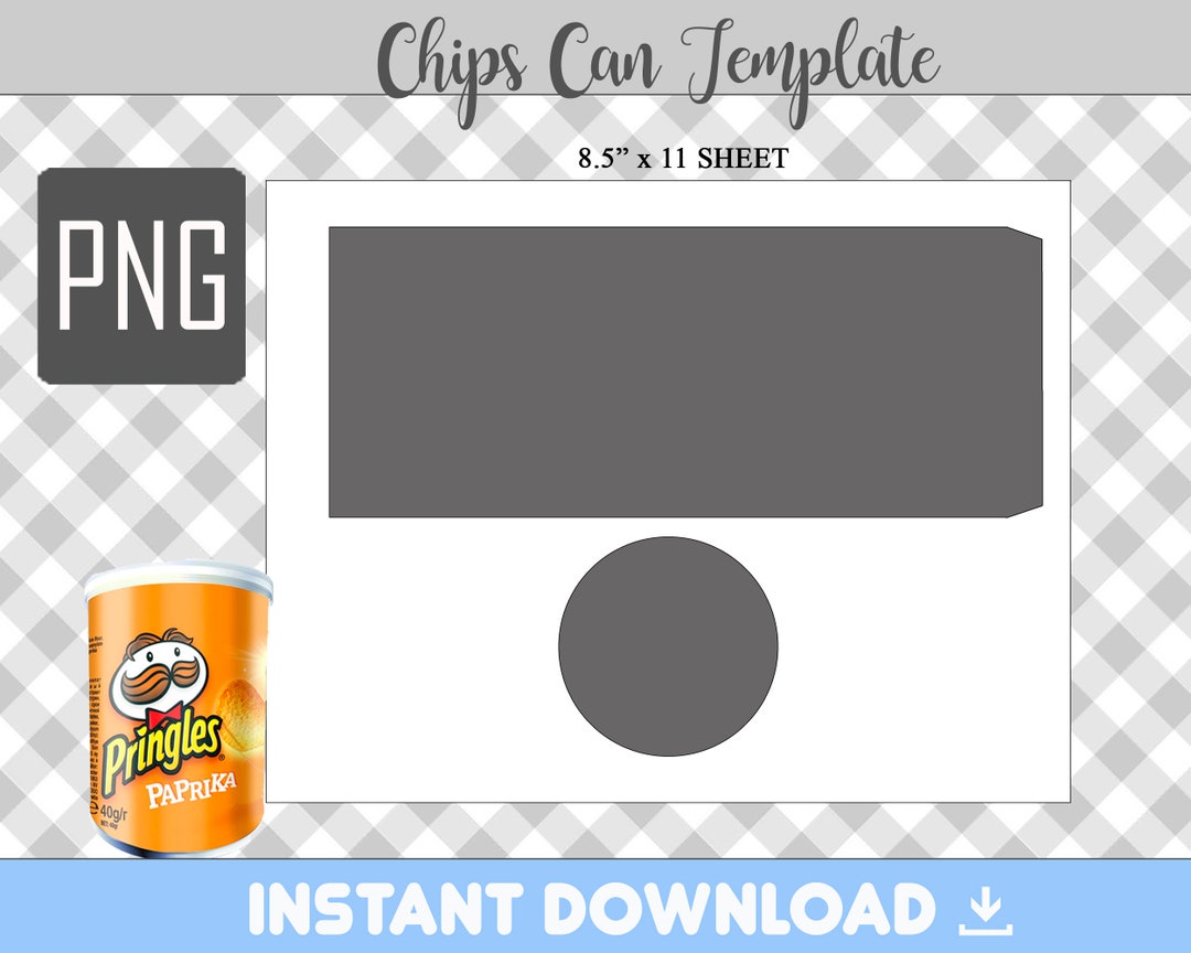 BLANK Pringles Can Template PNG - Etsy