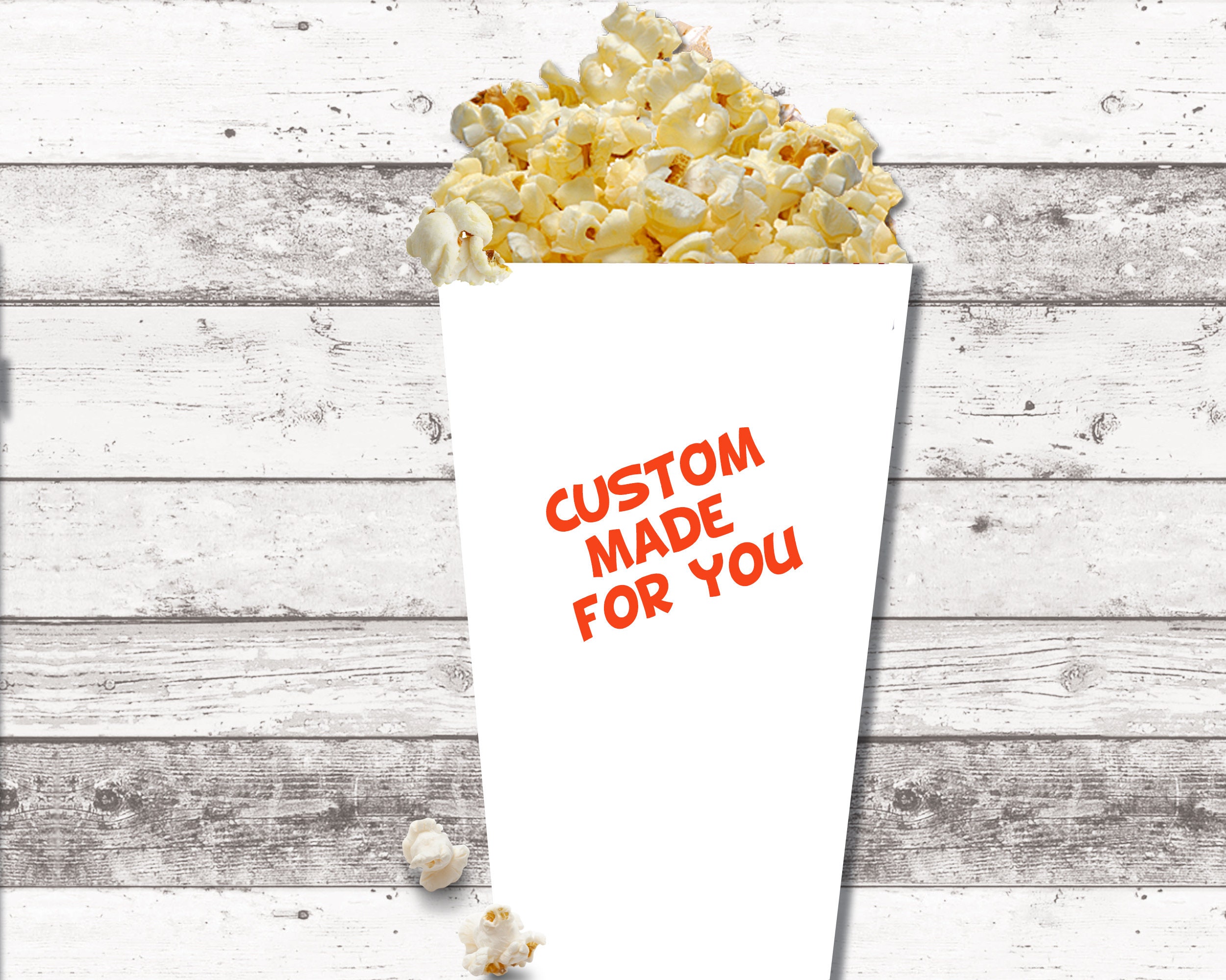 Digital Downloads Party Favors Printables Custom Party Popcorn Box Custom Design Popcorn box Any Design Custom Add-ons