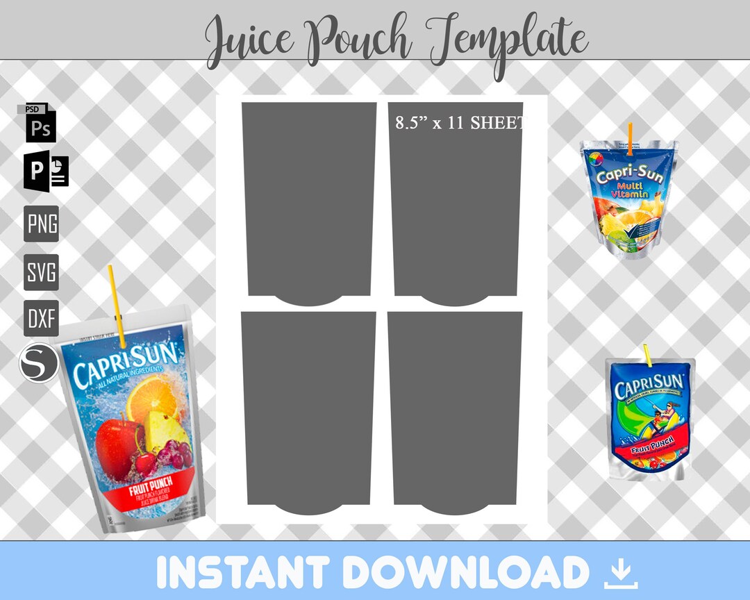 BLANK Capri Sun Template Power Point psd png Studio 3 Svg Etsy Österreich
