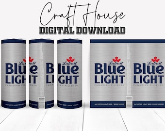 Labatt Blue Light Beer Can Tumbler Sublimation Design (Digital Download)