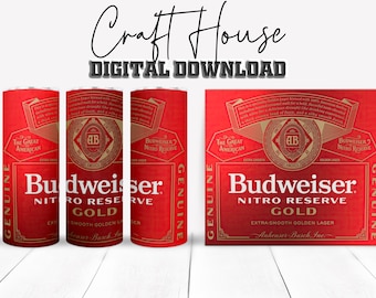 Red Beer Nitro Reserve Gold, 20oz 30oz Tumbler Sublimation Template (Digital Download)