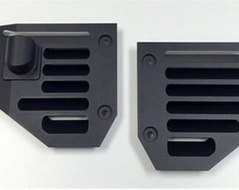 Hummer H2 & SUT Billet Aluminum Black Powder Coated Side Air Vent Set - Pair