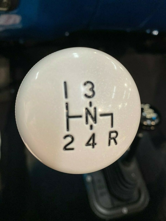SM465 Pearl White Billet Aluminum Transmission Shift Knob Version2