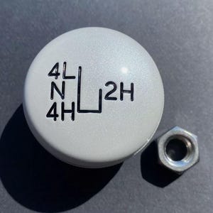 73-77 Ford Branco Billet Aluminum J- Style Transfer Case Shift Knob - White