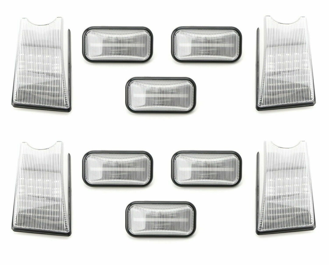 Linterna Hummer 03-09 Hummer H2 and SUT Clear Lens Amber/red Full LED Cab Roof ...