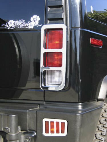 2003-2010 H2 Hummer SUV Billet Chrome Taillight Guards