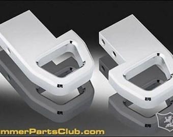 Hummer 2003-2009 H2 Front Tow Hooks SMOOTH (2PCS)