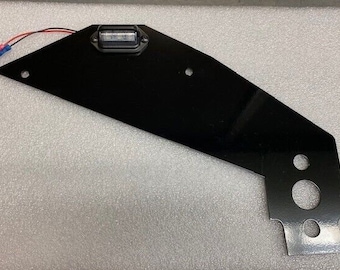 HPC Hummer H2 license plate relocation bracket with LED light