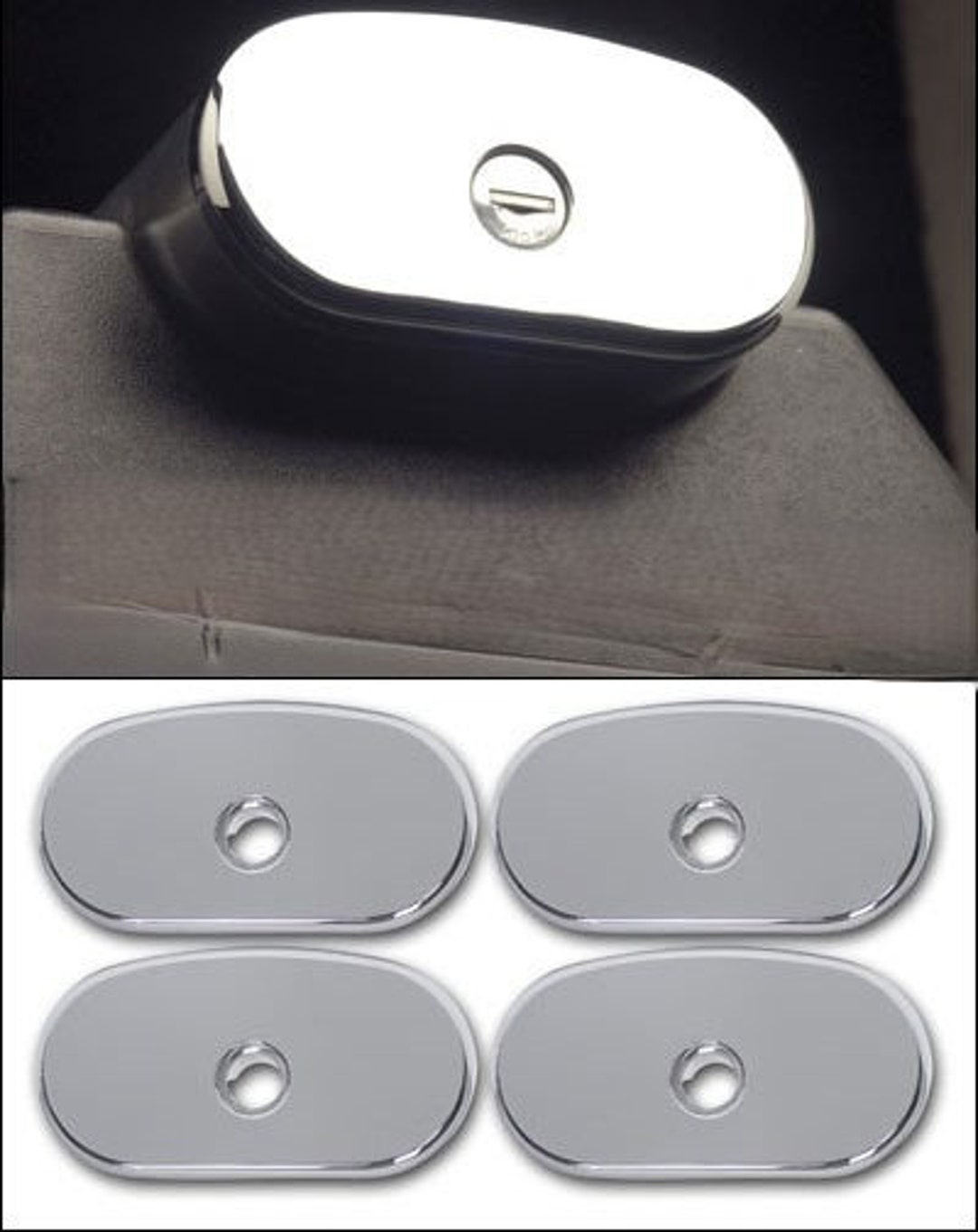 Hummer H2 and H2 SUT Smooth Chrome Billet Roof Rack End Caps, Set of 4