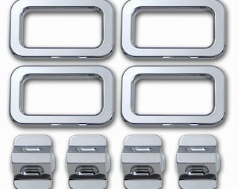 HUMMER H2 SUV & SUT Chrome Billet Aluminium Door Locks and Bezels (Set of 8)