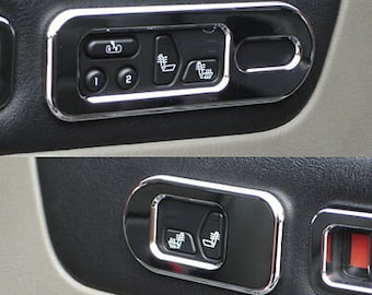 Hummer H2 sut seat heat indicator bezel set smooth chrome billet