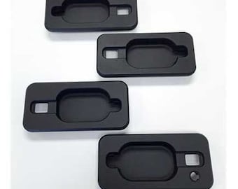 H2 Hummer SUV & SUT 2003-10 Black Billet Door Handle Bucket Inserts (Set of 4)