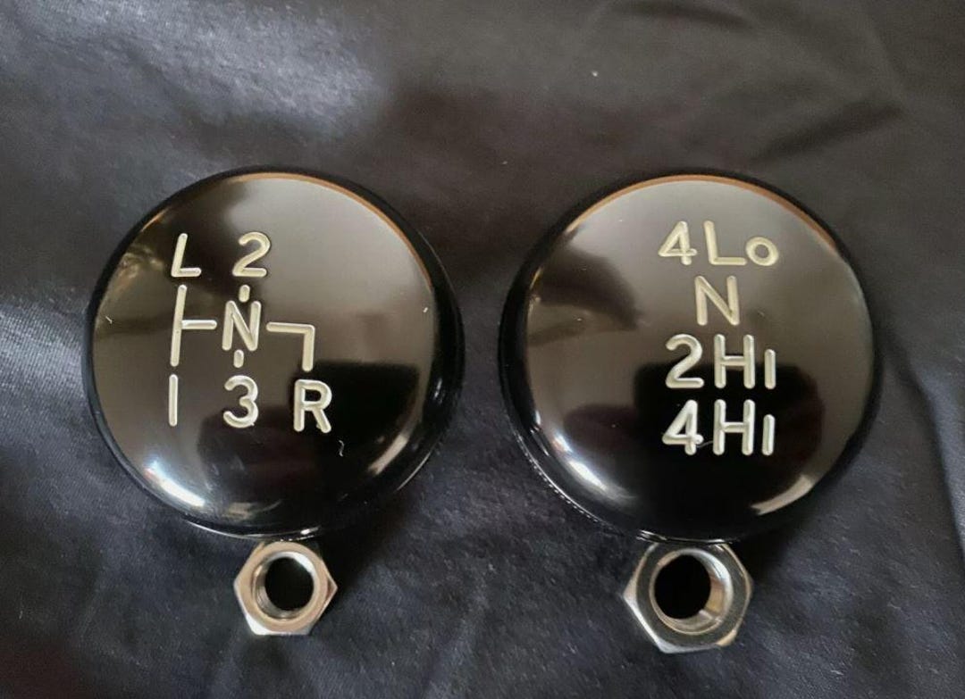 SM465 NP205 Black Billet Aluminum T-case & Transmission Shift Knob Set ...