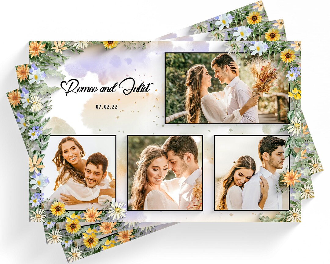 Photo Booth Template for Wedding Ceremony 4x6 Engagement Template ...