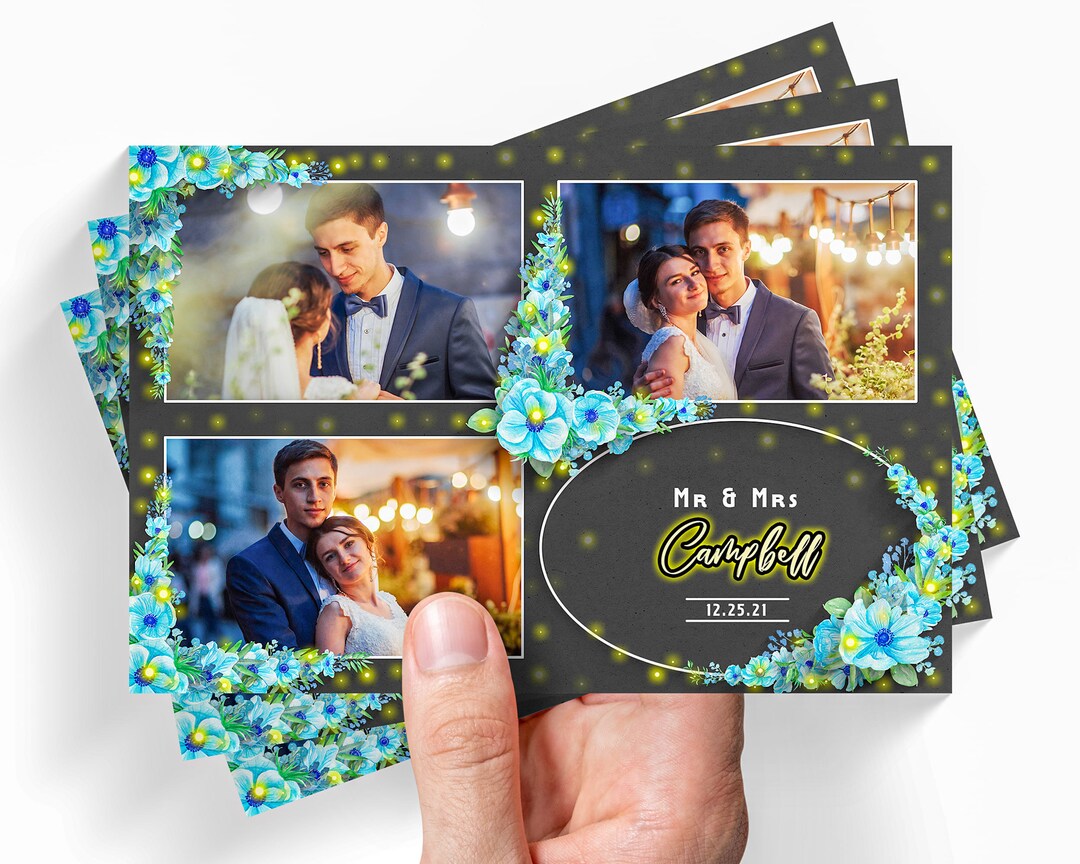 Photo Booth Template 4x6 Elegant Evening Wedding Digital Files Font ...