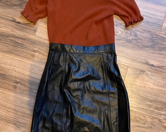 Vintage Leather Skirt Sz XS/S