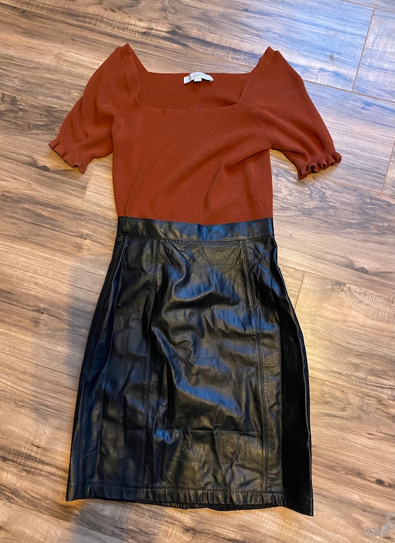 Vintage Leather Skirt Sz XS/S