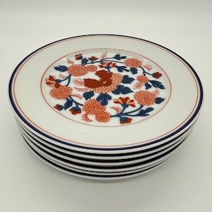 6 - Fitz and Floyd Mandarin Garden Bread/Dessert Plates 6.75”